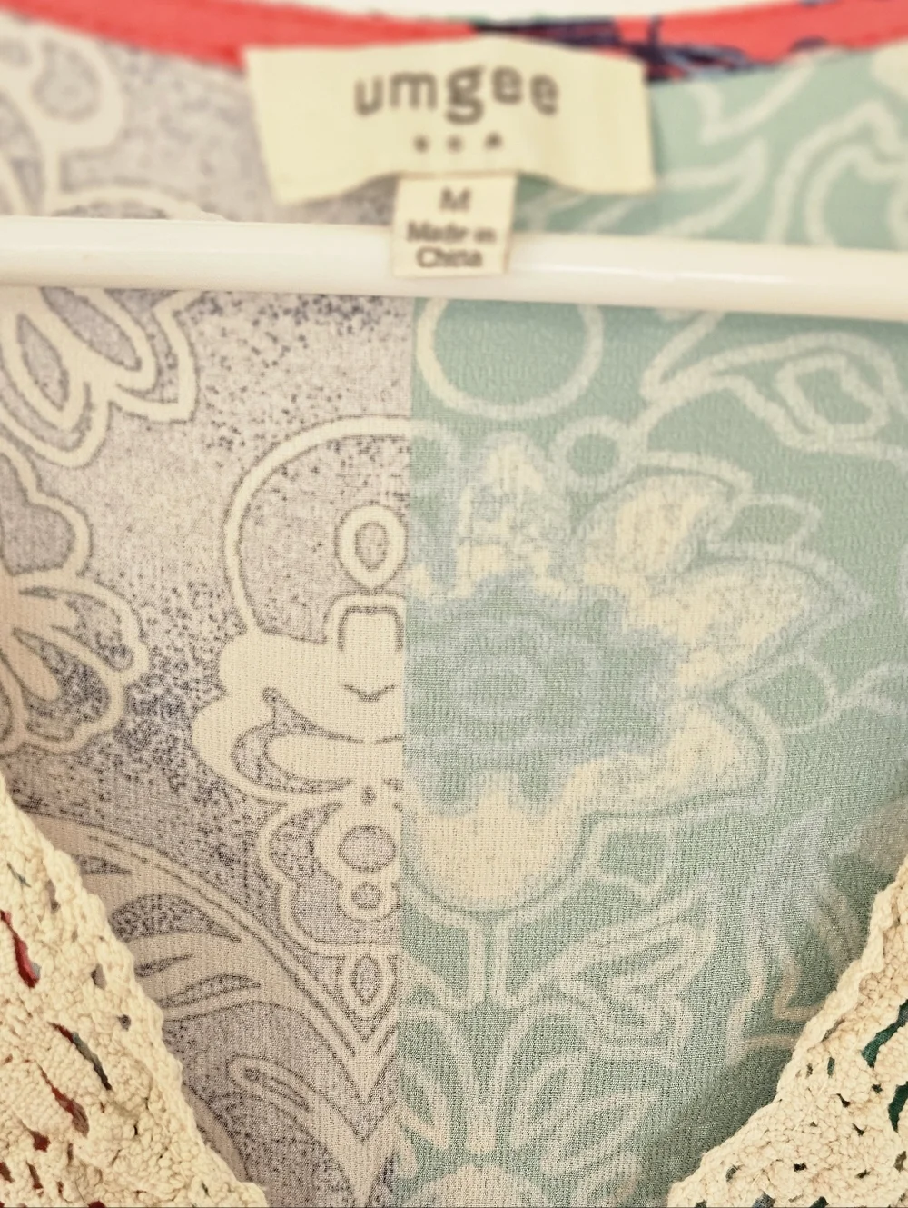 Umgee Patchwork Pattern Tunic - Picture 7 of 8